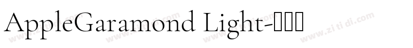 AppleGaramond Light字体转换